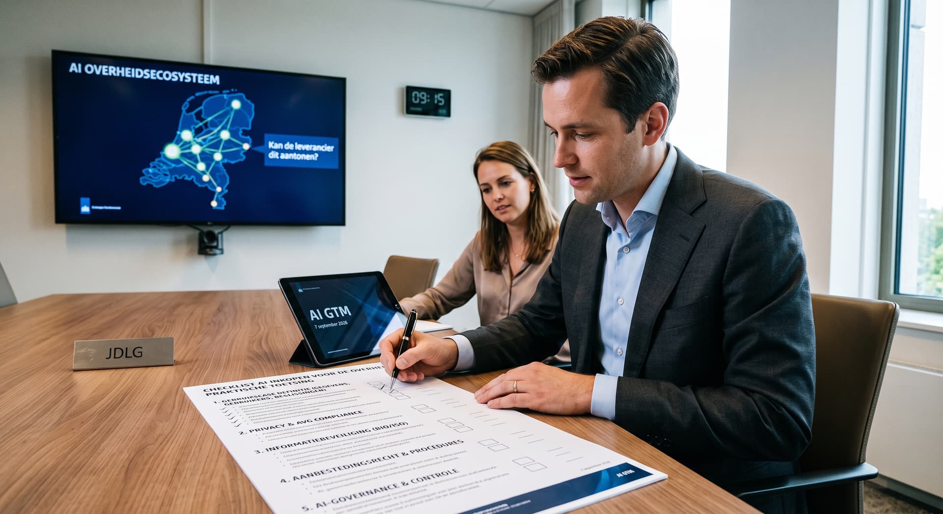 AI inkopen voor de overheid: praktische checklist voor privacy, beveiliging, aanbestedingsrecht en controle